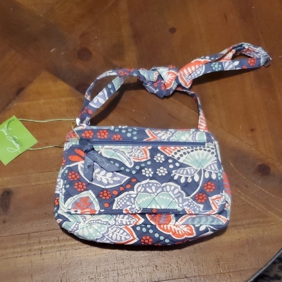 Vera Bradley Handbags - Vera Bradley Blue and Red Floral Mini Bag
